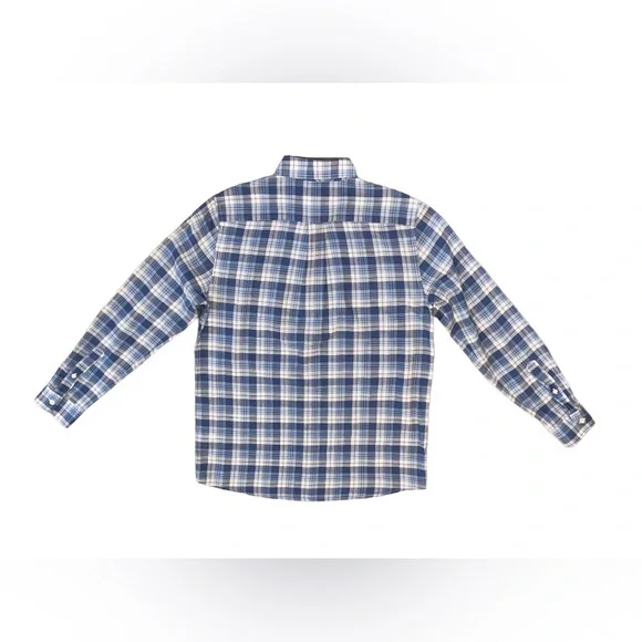 VINEYARD VINES boys plaid dress whale shirt teen size 16 -mint